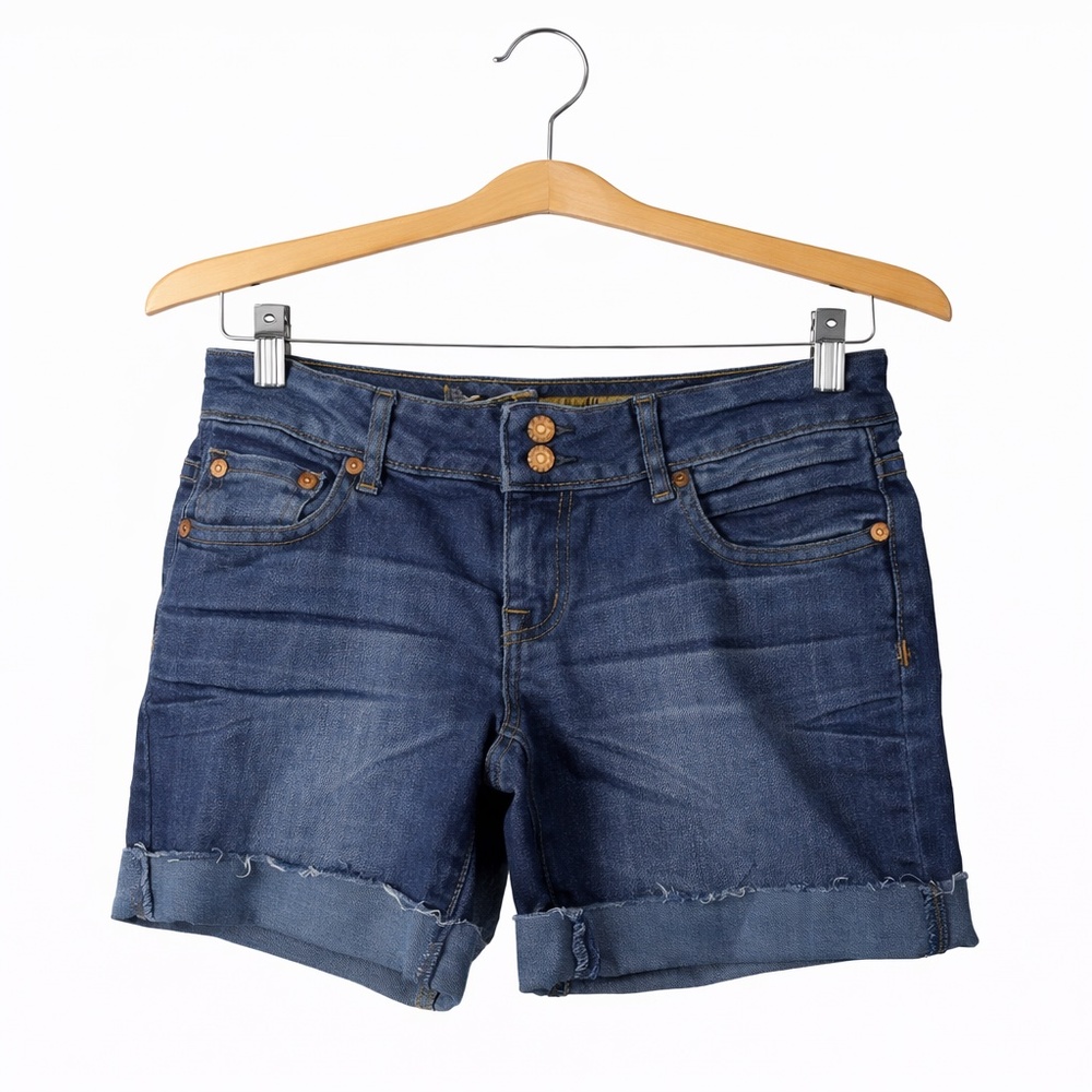 dELiA*s Dark Wash Denim Bermuda Shorts Juniors 7/8 NWT Y2K Preppy Classic